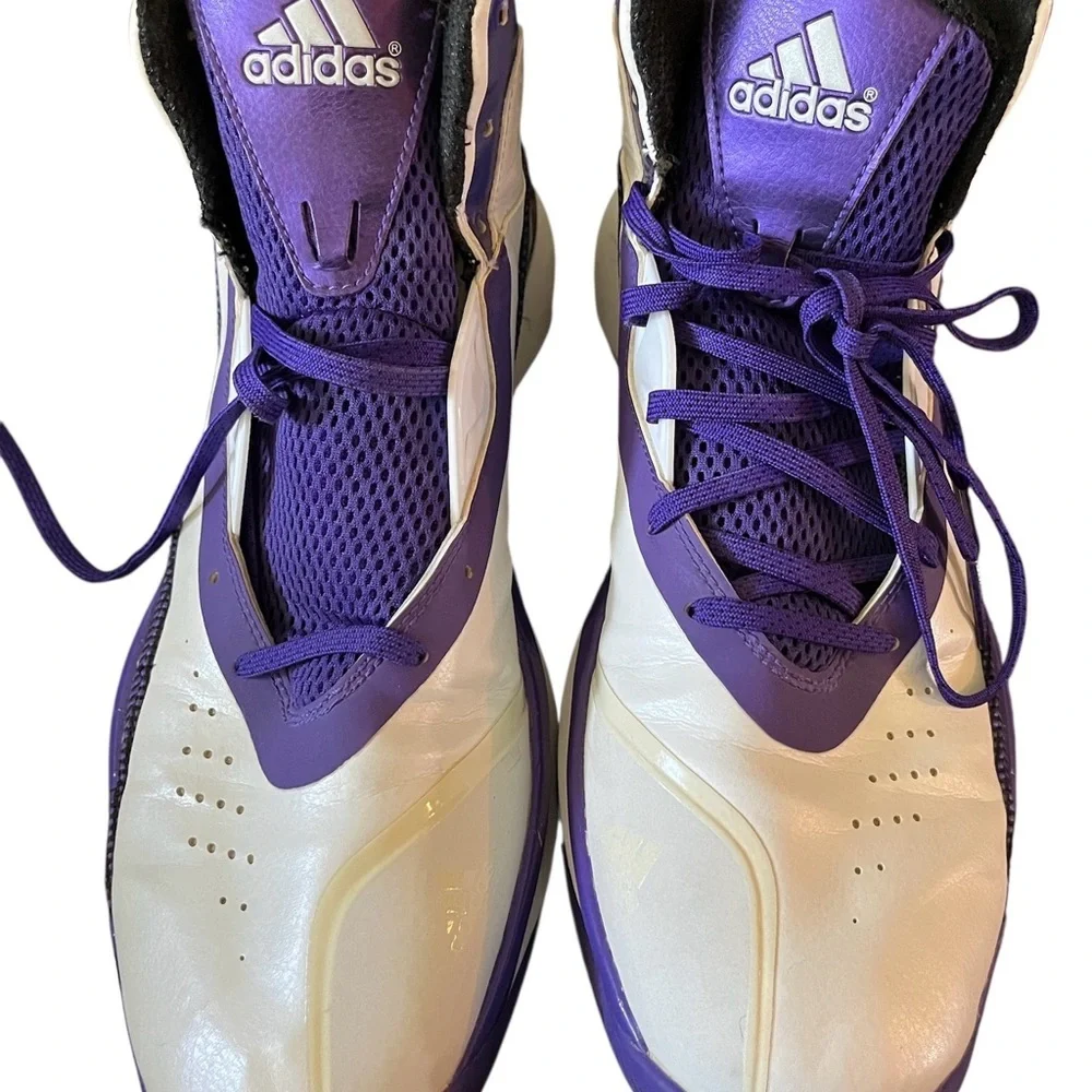 Adidas Purple and White CrazyGhost Basketball Shoes Size 16